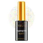 Yoshi Topfetti Top do lakierów hybrydowych - CLEAR 10ml