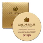 PETITFEE Gold&Snail Hydrogel Eye Patch Hydrożelowe płatki pod oczy złoto ślimak 60szt.