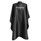 STAPIZ Peleryna fryzjerska uniwersalna czarna z haftem