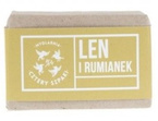 Mydlarnia Cztery Szpaki Mydło naturalne z olejem lnianym i kwiatem rumianku - len i rumianek 110g