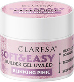 Claresa Soft&Easy Builder Gel UV/LED Żel budujący - Blinking Pink 90g