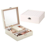 ECARLA Szkatułka kuferek na biżuterię z lusterkiem