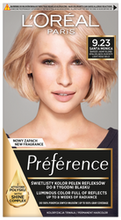 Loreal Preference Farba do włosów - 9.23 Santa Monica Bardzo Jasny Blond Opalizująco-Złocisty (2x60ml + 54ml)