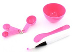 Zestaw do przygotowywania i nakładania masek różowy 1szt
