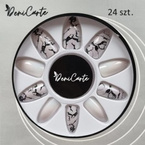 Deni Carte Tipsy 24szt+klej 2g Marble Black