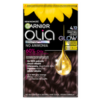Garnier Olia Twała Koloryzacja Farba do włosów - 4.12 Opalizujący Ciemny Brąz 174ml