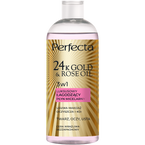 Perfecta 24K Gold&Rose Oil Luksusowy łągodzący płyn micelarny 3w1 do cery wrażliwej 400ml