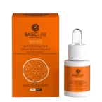 BasicLab Esteticus Antyoksydacyjne serum wzmacniające 0,5% Ergotioneiny, 5% Kompleksu diglukozydu kwasu galusowego, EGCG - Blask i Elastyczność Dzień/Noc 15ml