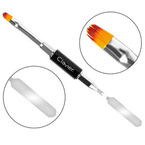 Clavier Duo Flexygel Pędzelek z łopatką do akrylożelu - czarny