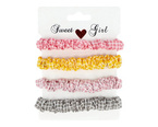 Gumka do włosów scrunchie w kratkę - 4 sztuki