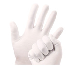 Deni Carte Rękawiczki kosmetyczne bawełniane premium - Białe