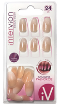 INTER VION Sztuczne paznokcie - ballerina, ombre 24 sztuki
