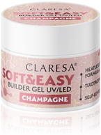 CLARESA Builder Gel UV/LED SOFT&EASY Żel budujący Champagne 45g