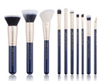 Jessup T483 Zestaw 10 pędzli do makijażu Prussian blue/golden