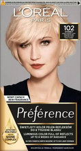 Loreal Preference Feria Farba do włosów - 102 Bardzo jasny blond (2x60ml + 54ml)
