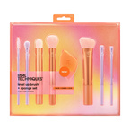 Real Techiques Level Up Brush+Sponge Set Zestaw 7 pędzli do makijażu + gąbka