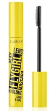 Claresa FLYGIRL Comb&Curl tusz do rzęs podkręcająco-wydłużająco-rozczesujący i zwiększający objętość Black 10ml