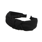 Opaska do włosów supeł węzeł ze wzorem - czarna