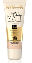 Eveline Cosmetics Satin MATT Matująco-kryjący podkład 4w1 104 Beige 30ml