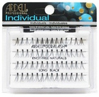 Ardell Individual Duralash Naturals Knot-Free Flares - Kępki sztucznych rzęs bez węzełków Long Black, 56 szt