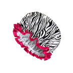 Ecarla Czepek prysznicowy wodoodporny - Zebra