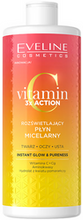 Eveline Cosmetics Vitamin C 3x Action Rozświetlający płyn micelarny 500ml