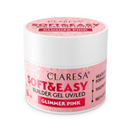 Claresa Soft&Easy Builder Gel UV/LED Żel budujący - Glimmer Pink 45g
