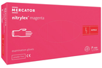 Mercator Nitrylex Magenta Rękawiczki nitrylowe bezpudrowe - rozm. L 100 sztuk