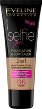 Eveline Cosmetics Selfie Time Kryjąco-Nawilżający Podkład i Korektor 06 honey 30ml