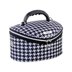 Inter Vion Kuferek kosmetyczny owalny średni pepitka - 19x28x20cm