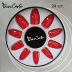 Deni Carte Tipsy 24szt+klej 2g Żelowe Red Classic