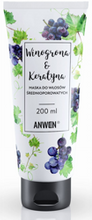 Anwen Winogrona i Keratyna maska do włosów średnioporowatych 200ml [DATA WAŻNOŚCI 01.2025]