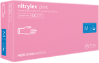 Mercator Nitrylex Pink Rękawiczki nitrylowe bezpudrowe - rozm. M 100szt