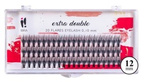 IBRA Kępki rzęs Extra Double C 20D Knot-free 12mm