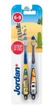 Jordan Step By Step Szczoteczka do zębów dla dzieci 6-9 lat - SOFT (2 sztuki)