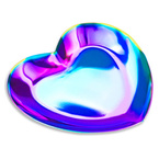 Clavier Paletka do mieszania kosmetyków, lakierów ozdób, żeli - serce