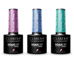 Claresa Lakier hybrydowy Festival Vibes Zestaw 4 + 5 + 6 SoakOff UV/LED 3x5g