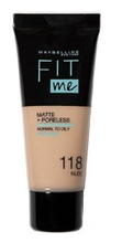 Maybelline Fit Me Podkład matujący do twarzy - 118 Nude 30ml