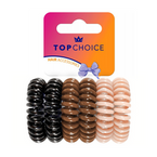 Top Choice Gumka do włosów spiralka małe - 6 sztuk
