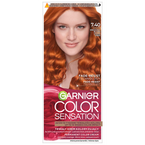 Garnier Color Sensation Farba do włosów krem koloryzujący - 7.40 Miedziany blond 112ml