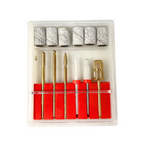 Zestaw frezów i kapturków do skórek, tipsów i paznokci - 6sztuk + kapturki