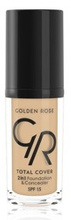 Golden Rose Total Cover 2 in 1 Foundation & Concealer Kryjący podkład i korektor 2w1 03 Almond