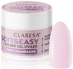 CLARESA Builder Gel UV/LED SOFT&EASY Żel budujący Pink Champagne 90g