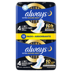 Always Ultra Secure Night 4 Podpaski higieniczne ze skrzydełkami - 12 sztuk