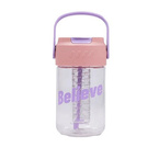 Ecarla Bidon na wodę z pojemnikiem i słomką 600ml