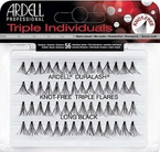 Ardell Duralash Knot Free Triple Long Black Kępki długich rzęs bez węzełków czarne Short 56 sztuk