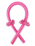 Deni Carte Wałek do kręcenia włosów + 2 gumki Ciemny róż