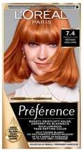 Loreal Preference Farba do włosów - 74 Dublin Miedź Mango (2x60ml + 54ml)