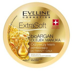 Eveline Extra Soft Odżywczy krem odmładzający do twarzy i ciała bio ARGAN i OLEJEK MANUKA 175ml