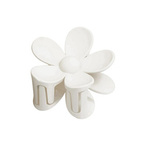 Ecarla Spinka do włosów klamra kwiat - Biała